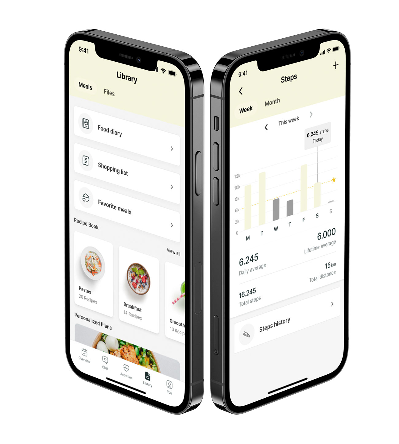 A mockup of the coaching app showcasing the features.